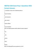 NBSTSA CSFA Exam Prep 1 Questions With Correct Answers 