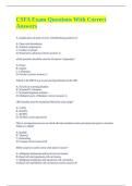CSFA Exam Questions With Correct Answers&period;