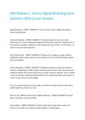 DMI Module 1 - Intro to Digital Marketing Exam Questions With Correct Answers