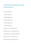 CPPA Phase II Exam Questions With Correct Answers&period;