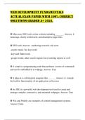 WEB DEVELOPMENT FUNDAMENTALS ACTUAL EXAM PAPER WITH 100&percnt; CORRECT SOLUTIONS GRADED A&plus; 2026&period;