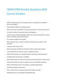 NPMA CPPA Practice Questions With Correct Answers&period;