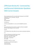 CPPA Exam Review -2 - Command Pay and Personnel Administrator Questions With Correct Answers