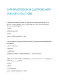 CPPA PRACTICE EXAM QUESTIONS WITH COMPLETE SOLUTIONS
