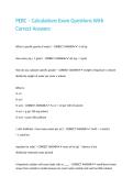 PEBC &ndash; Calculations Exam Questions With Correct Answers&period;