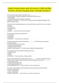 Cardiac Practice Exam with all Correct & 100&percnt; Verified Answers &vert;Actual Complete Exam &vert;Already Graded A&plus;