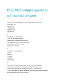 PEBC Part I sample questions with correct answers