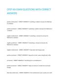 CPDT-KA EXAM QUESTIONS WITH CORRECT ANSWERS&period;