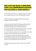 WEST COAST EMT BLOCK &num;4 EXAM EXAM SCRIPT 2026 COMPREHENSIVE QUESTIONS WITH SOLUTIONS A&plus; GUIDE GRADED A