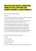 WEST COAST EMT BLOCK &num;4 EXAM FINAL PAPER 2026 FULL QUESTIONS AND CORRECT ANSWERS A&plus; GUIDE GRADED A