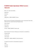 NARM Study Questions With Correct Answers