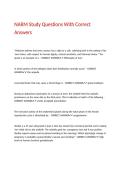 NARM Study Questions With Correct Answers