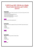 NARM Exam 2025- 2026 Review &lpar;Highly Rated Guide&rpar; Questions and Verified Answers