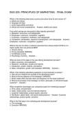 BUS 203 PRINCIPLES OF MARKETING - FINAL EXAM