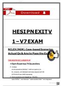 2025&sol;2026 HESI PN EXIT EXAM V1&comma; V2&comma; V3&comma; V4&comma; V5&comma; V6&comma; V7&comma; EACH EXAM WITH 75 QUESTIONS AND ANSWERS &lpar;VERIFIED REVISED FULL EXAM&rpar;