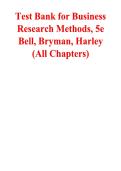 Test Bank&colon; Business Research Methods &lpar;5th Edition&rpar; &ndash; Emma Bell&comma; Alan Bryman&comma; & Bill Harley