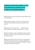 MODERN QUANTUM MECHANICS ACTUAL EXAM PAPER 2026 QUESTIONS WITH COMPLETE SOLUTIONS GRADED A&plus;