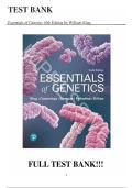 Essentials of Genetics 10th Edition Test Bank &ndash; Klug & Cummings &ndash; Complete Chapter Q&A