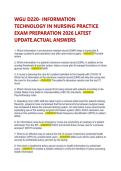 WGU D220 Nursing IT Test Bank 2026 &vert; Actual Exam Questions & Answers