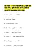 MODULE 1 PORTAGE EXAMINATION TEST 2026 FULL QUESTIONS AND VERIFIED SOLUTIONS GUARANTEED PASS