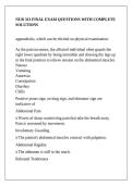 NUR 313 FINAL EXAM QUESTIONS WITH COMPLETE SOLUTIONS
