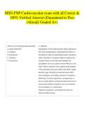 MSN-FNP Cardiovascular exam with all Correct & 100&percnt; Verified Answers &vert;Guaranteed to Pass &lpar;Already Graded A&plus;&rpar;