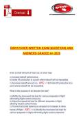 Dispatcher Written Exam 2026 &ndash; Questions and Answers &lpar;A&plus; Graded&rpar;