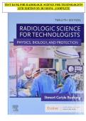 Test Bank for Radiologic Science for Technologists&comma; 12th Edition by Bushong &ndash; Complete and Verified Question Set