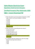 Idaho Master Electrician Exam Questions And Correct Answers &lpar;Verified Answers&rpar; Plus Rationales 2026 Q&A &vert; Instant Download Pdf