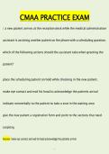 CMAA Practice Exam 2026 &ndash; Complete Practice Questions with Verified Question and Answers
