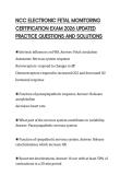 NCC ELECTRONIC FETAL MONITORING CERTIFICATION EXAM 2026 UPDATED PRACTICE QUESTIONS AND SOLUTIONS