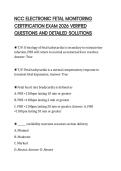 NCC ELECTRONIC FETAL MONITORING CERTIFICATION EXAM 2026 VERIFIED QUESTIONS AND DETAILED SOLUTIONS