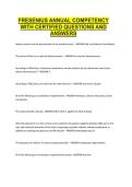 Fresenius Annual Competency&comma; Fresenius Medical Care &ndash; Certified Questions and Answers Study Guide