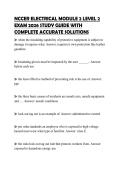 NCCER ELECTRICAL MODULE 2 LEVEL 2 EXAM 2026 STUDY GUIDE WITH COMPLETE ACCURATE SOLUTIONS
