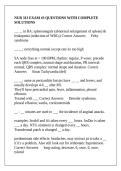 NUR 313 EXAM &num;3 QUESTIONS WITH COMPLETE SOLUTIONS