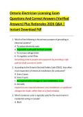 Ontario Electrician Licensing Exam Questions And Correct Answers&lpar;Verified Answers&rpar; Plus Rationales 2026 Q&A &vert; Instant Download Pdf