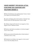 WILKES UNIVERSITY FNP NSG554 ACTUAL EXAM PAPER 2026 QUESTIONS WITH SOLUTIONS GRADED A&plus;