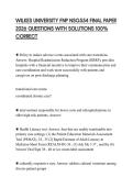 WILKES UNIVERSITY FNP NSG554 FINAL PAPER 2026 QUESTIONS WITH SOLUTIONS 100&percnt; CORRECT
