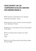 WILKES UNIVERSITY NSG 552 COMPREHENSIVE EXAM 2026 QUESTIONS WITH ANSWERS GRADED A&plus;