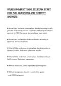 WILKES UNIVERSITY NSG 552 EXAM SCRIPT 2026 FULL QUESTIONS AND CORRECT ANSWERS