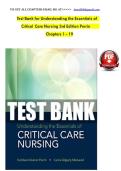 Test Bank for Understanding the Essentials of Critical Care Nursing 3rd Edition Perrin