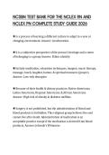 NCSBN TEST BANK FOR THE NCLEX RN AND NCLEX PN COMPLETE STUDY GUIDE 2026