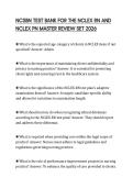 NCSBN TEST BANK FOR THE NCLEX RN AND NCLEX PN MASTER REVIEW SET 2026