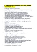 S-130 WILDLAND FINAL EXAM ACTUAL QUESTIONS AND ANSWERS GRADED A&plus;