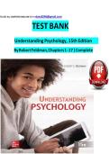 TEST BANK Understanding Psychology&comma; 15th Edition ByRobertFeldman&comma;Chapters1-17&vert;Complete