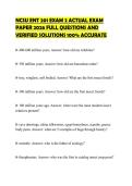 NCSU ENT 201 EXAM 2 ACTUAL EXAM PAPER 2026 FULL QUESTIONS AND VERIFIED SOLUTIONS 100&percnt; ACCURATE