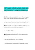 NCTJ PUBLIC AFFAIRS ACTUAL EXAM 2026 QUESTIONS WITH ANSWERS GRADED A&plus;