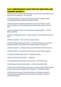 ALAT COMPREHENSIVE EXAM UPDATED QUESTIONS AND ANSWERS GRADED A&plus;