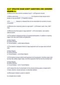 ALAT UPDATED EXAM SCRIPT QUESTIONS AND ANSWERS GRADED A&plus;