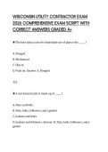 WISCONSIN UTILITY CONTRACTOR EXAM 2026 COMPREHENSIVE EXAM SCRIPT WITH CORRECT ANSWERS GRADED A&plus;